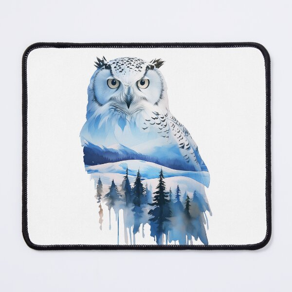 Item preview, Watercolor Frozen Tundra Snowy Owl designed and sold by heartlocked.