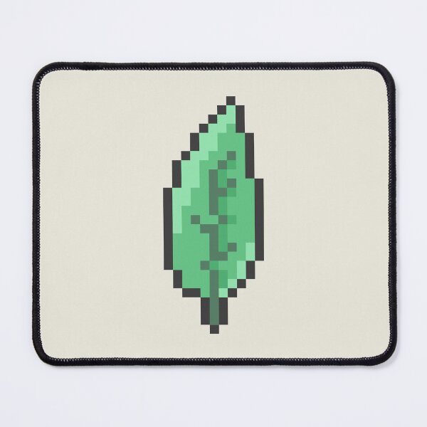 Item preview, green leaf pixel art designed and sold by helixter.