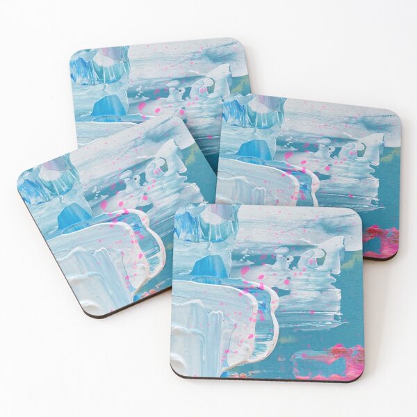 Item preview, Colorful Abstract Modern Art on Birch Wood - Art Prints - Aqua Fantasy - Krista Jadin, Finland designed and sold by Krista Jadin.