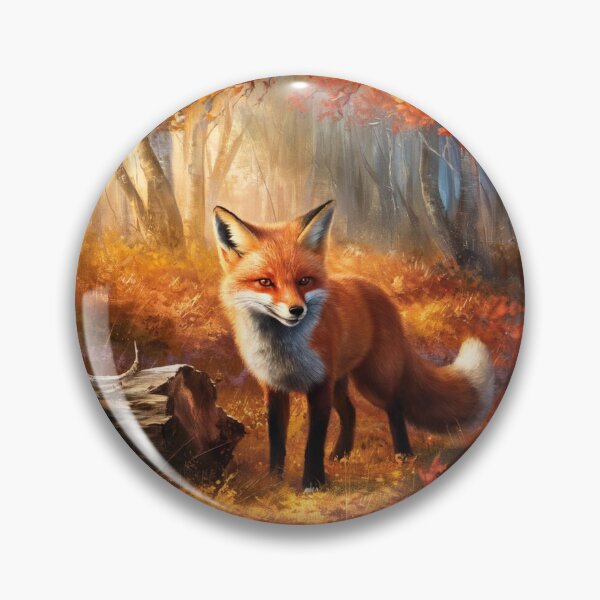 Artikelvorschau, Fuchs-Porträt. Herbstsaison, Herbstfuchs, Vintage-Fuchs, Fuchs-Malerei, Camille Pissarro-Stil entworfen und verkauft von FoxVibes.