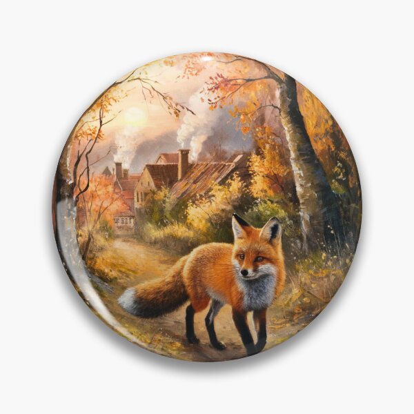 Artikelvorschau, Fuchs-Porträt. Herbstsaison, Herbstfuchs, Vintage-Fuchs, Fuchs-Malerei, Camille Pissarro-Stil entworfen und verkauft von FoxVibes.