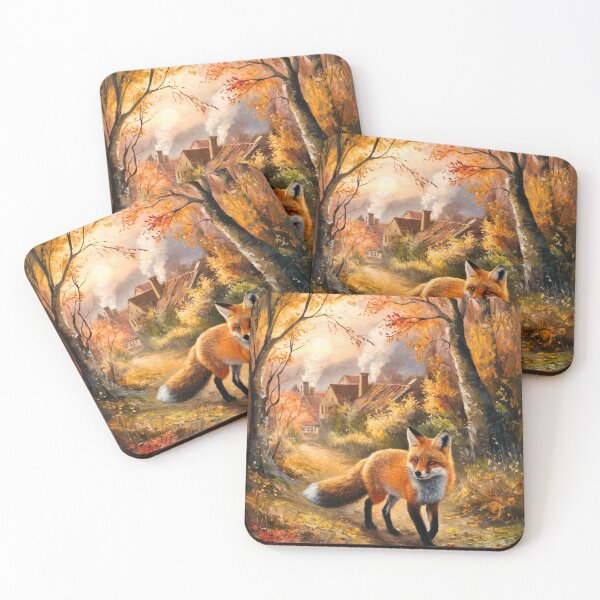 Artikelvorschau, Fuchs-Porträt. Herbstsaison, Herbstfuchs, Vintage-Fuchs, Fuchs-Malerei, Camille Pissarro-Stil entworfen und verkauft von FoxVibes.
