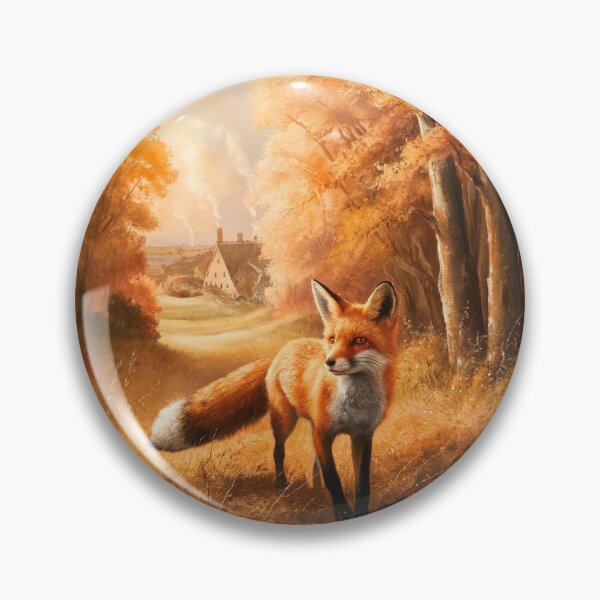Artikelvorschau, Fuchs-Porträt. Herbstsaison, Herbstfuchs, Vintage-Fuchs, Fuchs-Malerei, Camille Pissarro-Stil entworfen und verkauft von FoxVibes.
