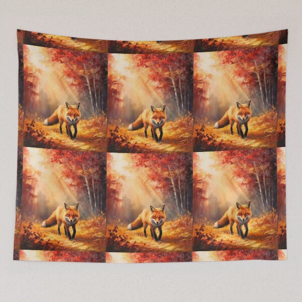 Artikelvorschau, Fuchs-Porträt. Herbstsaison, Herbstfuchs, Vintage-Fuchs, Fuchs-Malerei, Camille Pissarro-Stil entworfen und verkauft von FoxVibes.