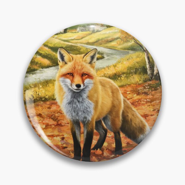 Artikelvorschau, Fuchs-Porträt. Herbstsaison, Herbstfuchs, Vintage-Fuchs, Fuchs-Malerei, Camille Pissarro-Stil entworfen und verkauft von FoxVibes.