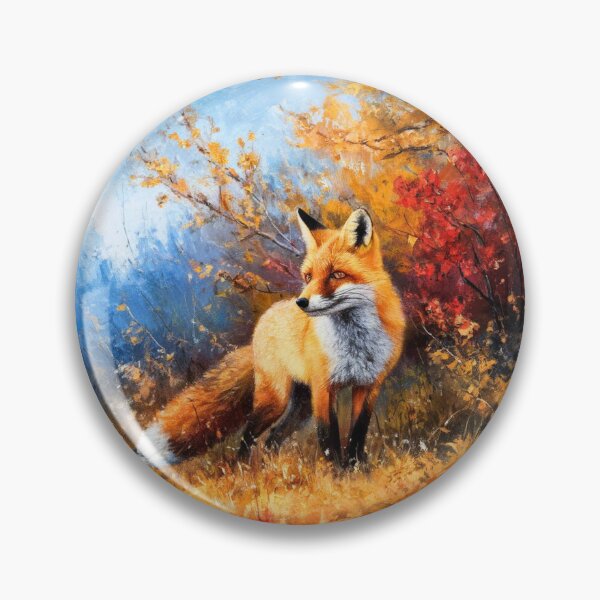 Artikelvorschau, Fuchs-Porträt. Herbstsaison, Herbstfuchs, Vintage-Fuchs, Fuchs-Malerei, Camille Pissarro-Stil entworfen und verkauft von FoxVibes.