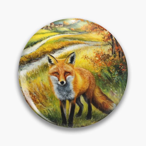 Artikelvorschau, Fuchs-Porträt. Herbstsaison, Herbstfuchs, Vintage-Fuchs, Fuchs-Malerei, Camille Pissarro-Stil entworfen und verkauft von FoxVibes.