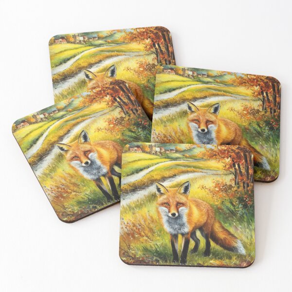 Artikelvorschau, Fuchs-Porträt. Herbstsaison, Herbstfuchs, Vintage-Fuchs, Fuchs-Malerei, Camille Pissarro-Stil entworfen und verkauft von FoxVibes.