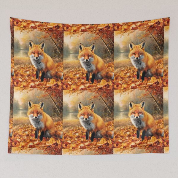 Artikelvorschau, Fuchs-Porträt. Herbstsaison, Herbstfuchs, Vintage-Fuchs, Fuchs-Malerei, Camille Pissarro-Stil entworfen und verkauft von FoxVibes.