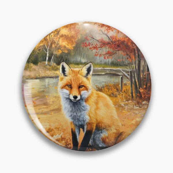 Artikelvorschau, Fuchs-Porträt. Herbstsaison, Herbstfuchs, Vintage-Fuchs, Fuchs-Malerei, Camille Pissarro-Stil entworfen und verkauft von FoxVibes.