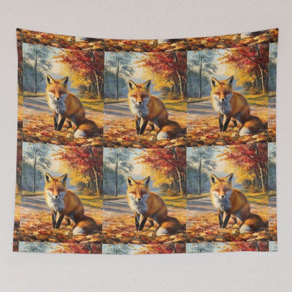 Artikelvorschau, Fuchs-Porträt. Herbstsaison, Herbstfuchs, Vintage-Fuchs, Fuchs-Malerei, Camille Pissarro-Stil entworfen und verkauft von FoxVibes.