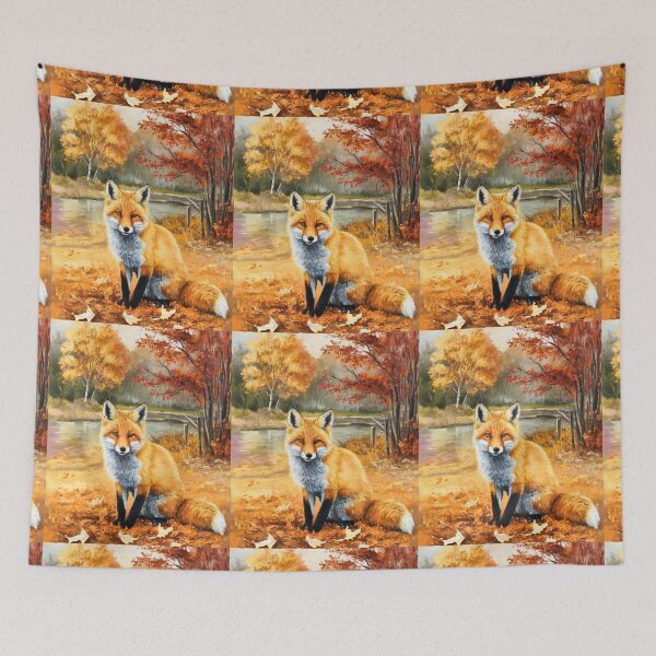 Artikelvorschau, Fuchs-Porträt. Herbstsaison, Herbstfuchs, Vintage-Fuchs, Fuchs-Malerei, Camille Pissarro-Stil entworfen und verkauft von FoxVibes.