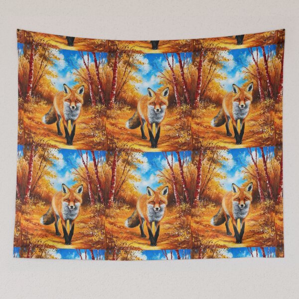 Artikelvorschau, Fuchs-Porträt. Herbstsaison, Herbstfuchs, Vintage-Fuchs, Fuchs-Malerei, Camille Pissarro-Stil entworfen und verkauft von FoxVibes.