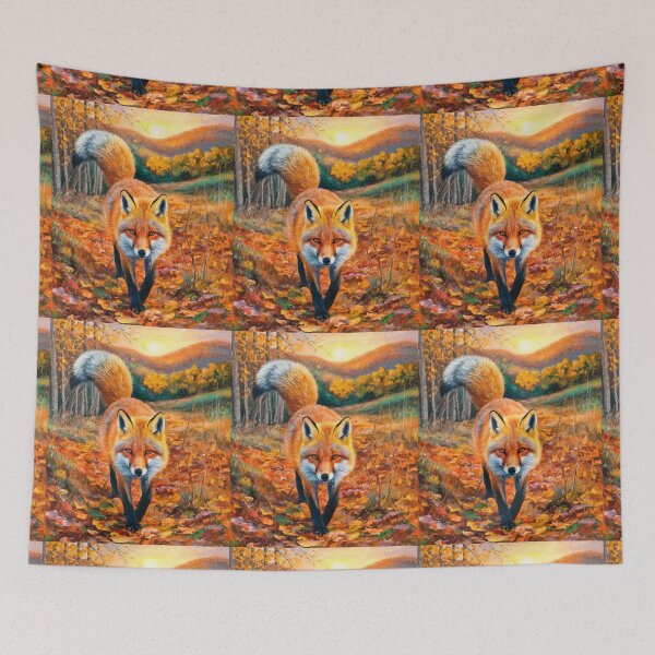 Artikelvorschau, Fuchs-Porträt. Herbstsaison, Herbstfuchs, Vintage-Fuchs, Fuchs-Malerei, Camille Pissarro-Stil entworfen und verkauft von FoxVibes.