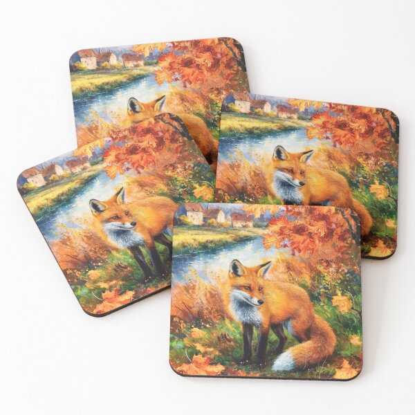 Artikelvorschau, Fuchs-Porträt. Herbstsaison, Herbstfuchs, Vintage-Fuchs, Fuchs-Malerei, Camille Pissarro-Stil entworfen und verkauft von FoxVibes.