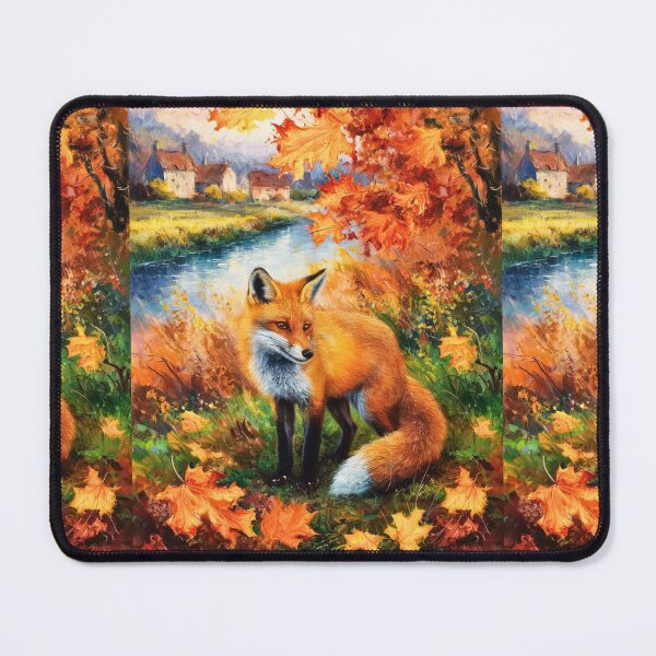Artikelvorschau, Fuchs-Porträt. Herbstsaison, Herbstfuchs, Vintage-Fuchs, Fuchs-Malerei, Camille Pissarro-Stil entworfen und verkauft von FoxVibes.