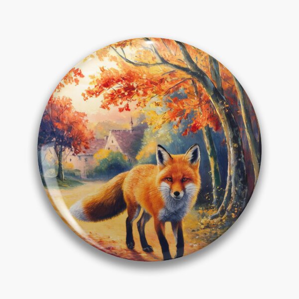 Artikelvorschau, Fuchs-Porträt. Herbstsaison, Herbstfuchs, Vintage-Fuchs, Fuchs-Malerei, Camille Pissarro-Stil entworfen und verkauft von FoxVibes.
