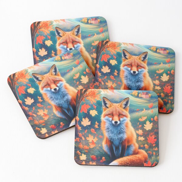 Artikelvorschau, Fuchs-Porträt. Herbstsaison, Herbstfuchs, Vintage-Fuchs, Fuchs-Malerei, Camille Pissarro-Stil entworfen und verkauft von FoxVibes.