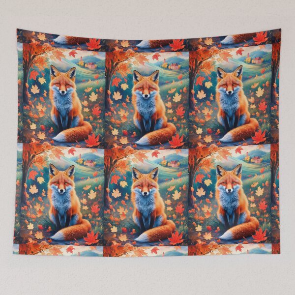 Artikelvorschau, Fuchs-Porträt. Herbstsaison, Herbstfuchs, Vintage-Fuchs, Fuchs-Malerei, Camille Pissarro-Stil entworfen und verkauft von FoxVibes.