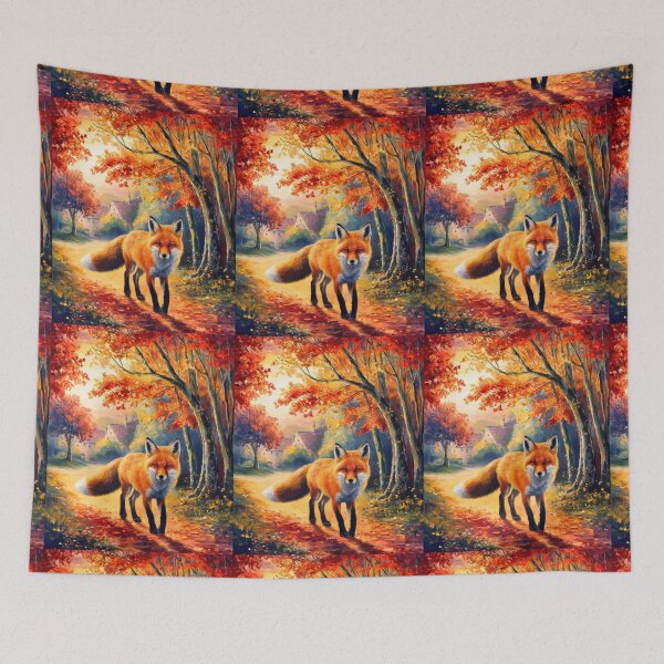 Artikelvorschau, Fuchs-Porträt. Herbstsaison, Herbstfuchs, Vintage-Fuchs, Fuchs-Malerei, Camille Pissarro-Stil entworfen und verkauft von FoxVibes.