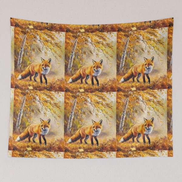 Artikelvorschau, Fuchs-Porträt. Herbstsaison, Herbstfuchs, Vintage-Fuchs, Fuchs-Malerei, Camille Pissarro-Stil entworfen und verkauft von FoxVibes.