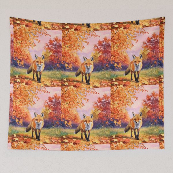Artikelvorschau, Fuchs-Porträt. Herbstsaison, Herbstfuchs, Vintage-Fuchs, Fuchs-Malerei, Camille Pissarro-Stil entworfen und verkauft von FoxVibes.