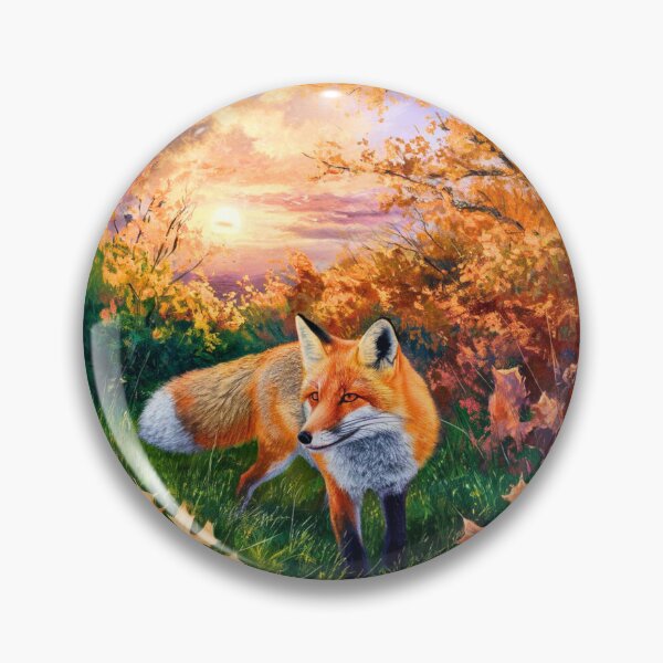 Artikelvorschau, Fuchs-Porträt. Herbstsaison, Herbstfuchs, Vintage-Fuchs, Fuchs-Malerei, Camille Pissarro-Stil entworfen und verkauft von FoxVibes.