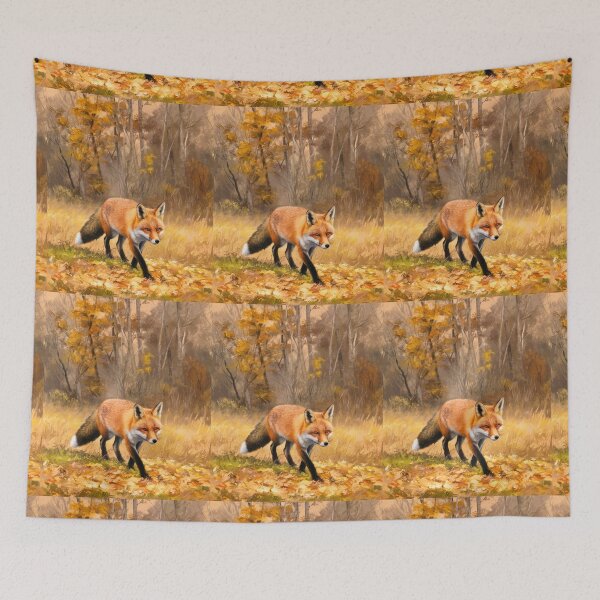 Artikelvorschau, Fuchs-Porträt. Herbstsaison, Herbstfuchs, Vintage-Fuchs, Fuchs-Malerei, Camille Pissarro-Stil entworfen und verkauft von FoxVibes.