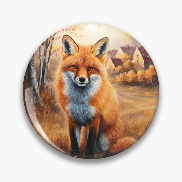 Artikelvorschau, Fuchs-Porträt. Herbstsaison, Herbstfuchs, Vintage-Fuchs, Fuchs-Malerei, Camille Pissarro-Stil entworfen und verkauft von FoxVibes.