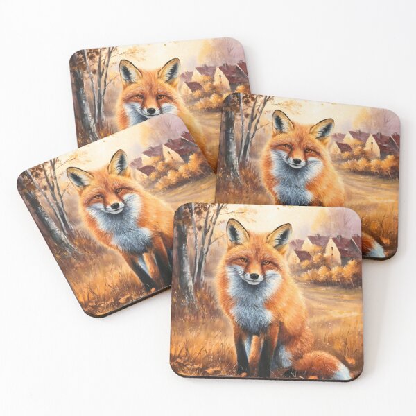 Artikelvorschau, Fuchs-Porträt. Herbstsaison, Herbstfuchs, Vintage-Fuchs, Fuchs-Malerei, Camille Pissarro-Stil entworfen und verkauft von FoxVibes.