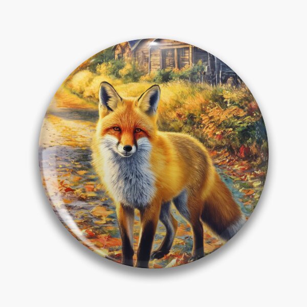 Artikelvorschau, Fuchs-Porträt. Herbstsaison, Herbstfuchs, Vintage-Fuchs, Fuchs-Malerei, Camille Pissarro-Stil entworfen und verkauft von FoxVibes.