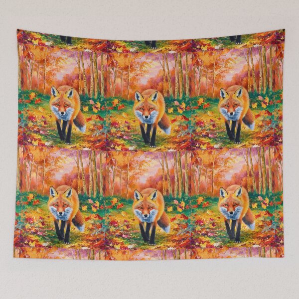 Artikelvorschau, Fuchs-Porträt. Herbstsaison, Herbstfuchs, Vintage-Fuchs, Fuchs-Malerei, Camille Pissarro-Stil entworfen und verkauft von FoxVibes.