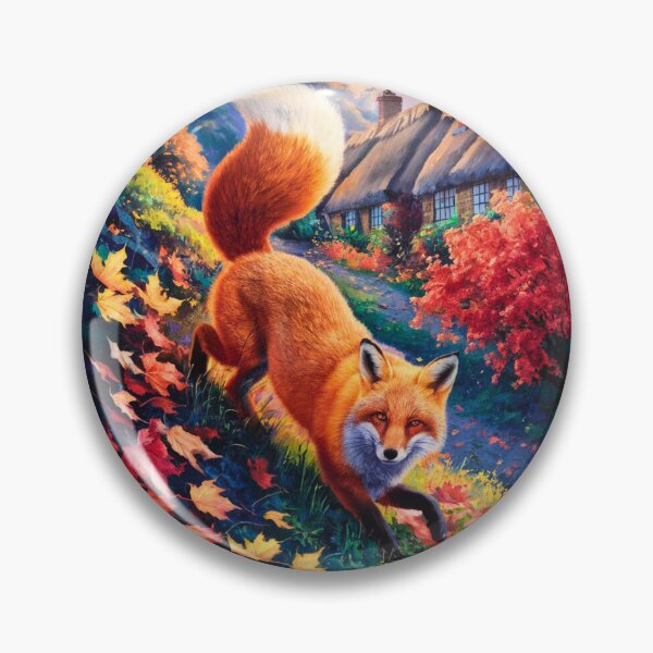 Artikelvorschau, Fuchs-Porträt. Herbstsaison, Herbstfuchs, Vintage-Fuchs, Fuchs-Malerei, Camille Pissarro-Stil entworfen und verkauft von FoxVibes.