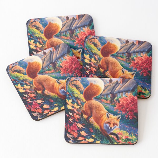 Artikelvorschau, Fuchs-Porträt. Herbstsaison, Herbstfuchs, Vintage-Fuchs, Fuchs-Malerei, Camille Pissarro-Stil entworfen und verkauft von FoxVibes.