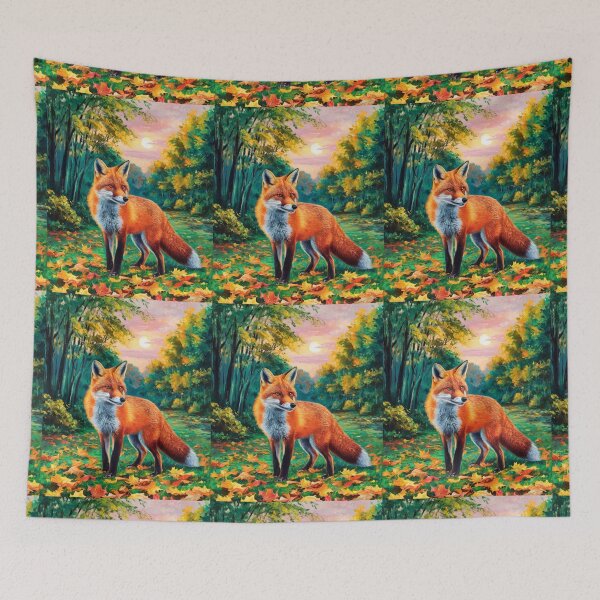 Artikelvorschau, Fuchs-Porträt. Herbstsaison, Herbstfuchs, Vintage-Fuchs, Fuchs-Malerei, Camille Pissarro-Stil entworfen und verkauft von FoxVibes.