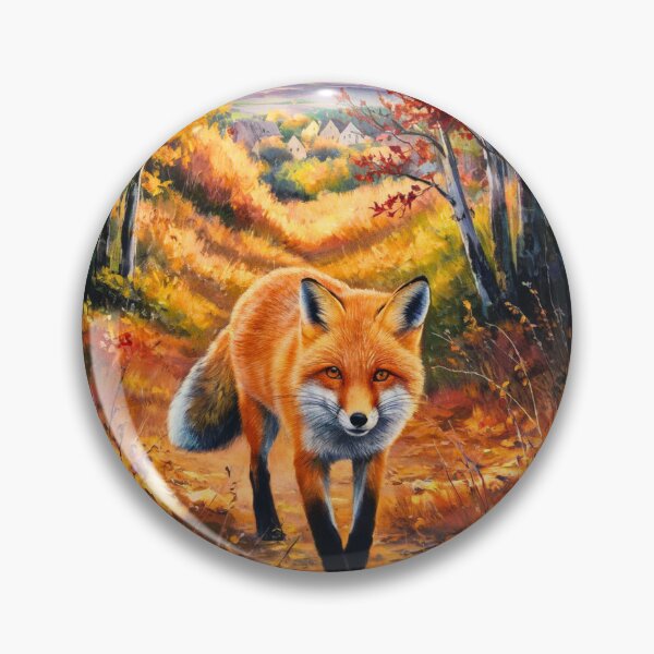 Artikelvorschau, Fuchs-Porträt. Herbstsaison, Herbstfuchs, Vintage-Fuchs, Fuchs-Malerei, Camille Pissarro-Stil entworfen und verkauft von FoxVibes.