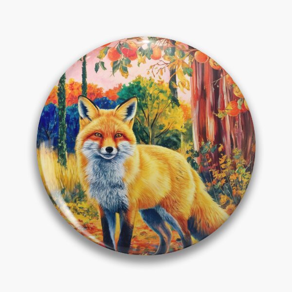 Artikelvorschau, Fuchs-Porträt. Herbstsaison, Herbstfuchs, Vintage-Fuchs, Fuchs-Malerei, Camille Pissarro-Stil entworfen und verkauft von FoxVibes.