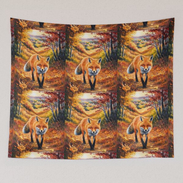 Artikelvorschau, Fuchs-Porträt. Herbstsaison, Herbstfuchs, Vintage-Fuchs, Fuchs-Malerei, Camille Pissarro-Stil entworfen und verkauft von FoxVibes.