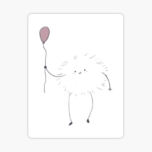 Item preview, Puffball and Balloon: Playful, Whimsical Art designed and sold by JourneywJoJo.
