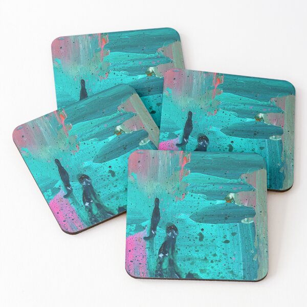 Item preview, Colorful Abstract Modern Art on Birch Wood, Art Prints - Ghost Splash - Krista Jadin, Finland designed and sold by Krista Jadin.