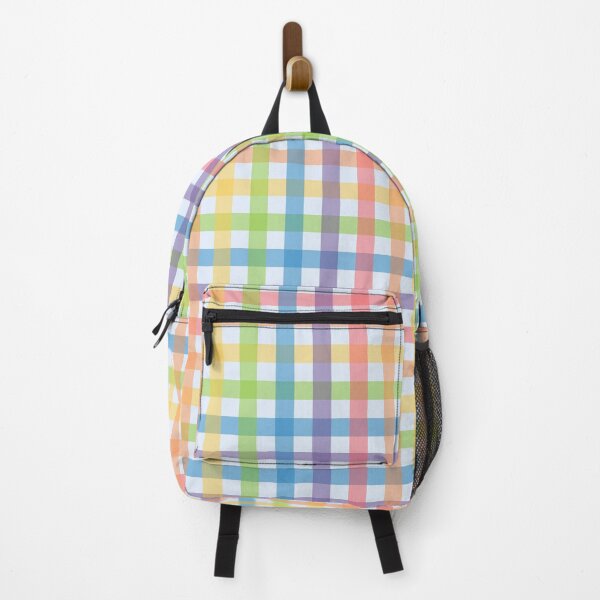 Item preview, classic pastel retro rainbow gingham  designed and sold by wordznart.