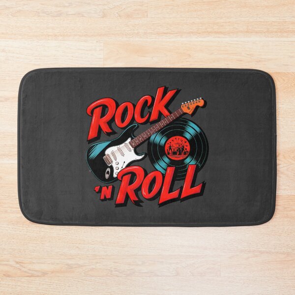 Item preview, Rock 'n Roll Lover Vinyl Record And Electric Guitar Logo designed and sold by TheArtOfPat.