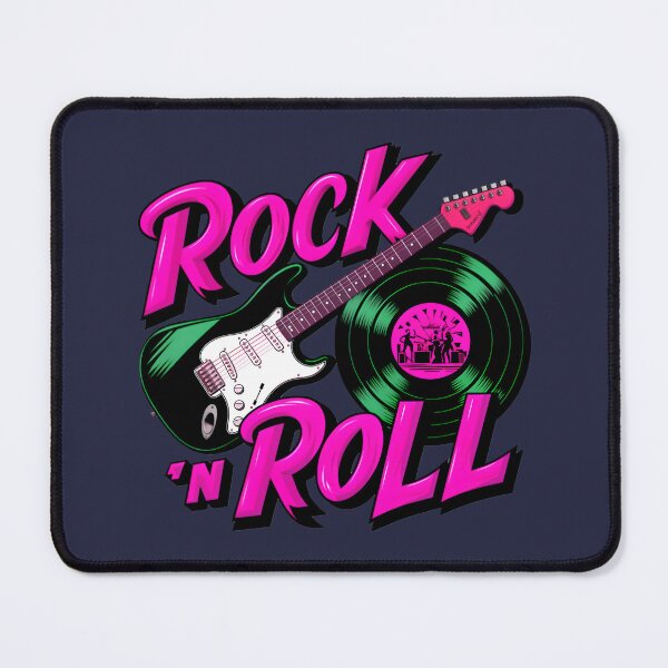 Item preview, Rock 'n Roll Lover Vinyl Record And Electric Guitar Logo designed and sold by TheArtOfPat.
