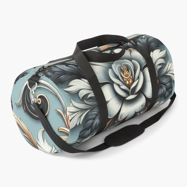 Item preview, Matte Sky Blue & Black Rococo With Roses designed and sold by DesignsByPrnces.