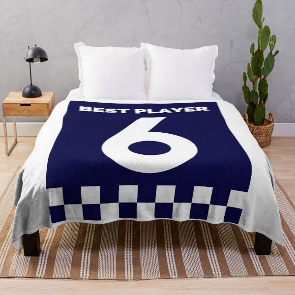 Item preview, Unisex Sports Apparel - 'Best Player 6' blue colour Custom Design designed and sold by Designer-Haven.