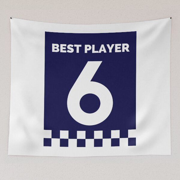 Item preview, Unisex Sports Apparel - 'Best Player 6' blue colour Custom Design designed and sold by Designer-Haven.