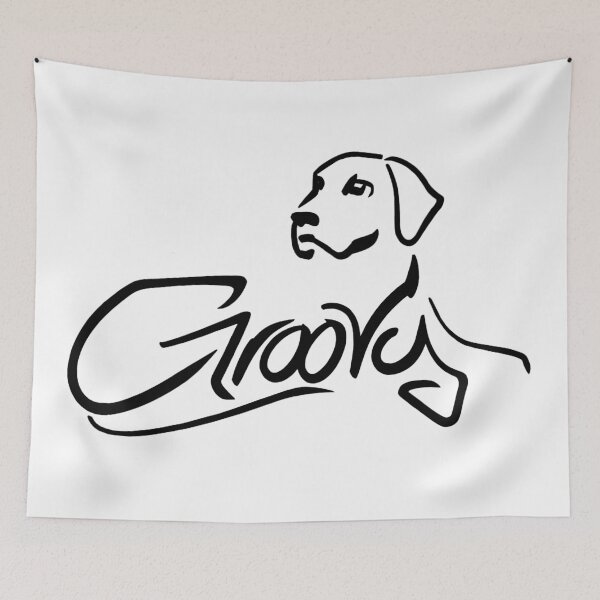 Item preview, Groovy Dog typographic art piece designed and sold by groovyanimal.