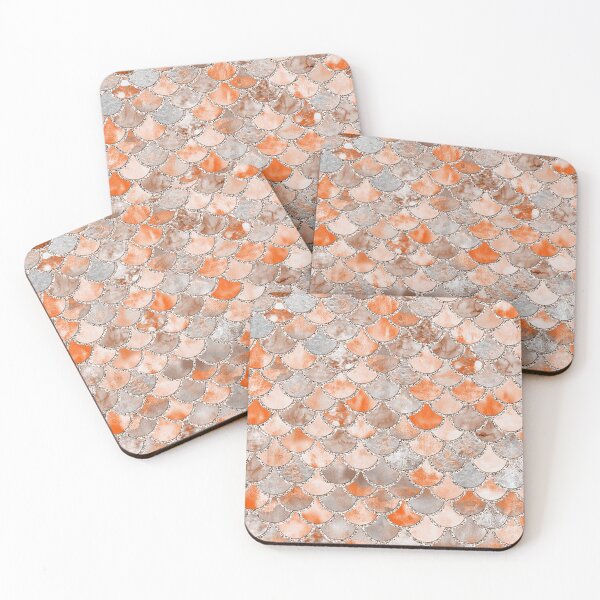 Item preview, Peach and rose gold Mermaid Scales designed and sold by UtArt.