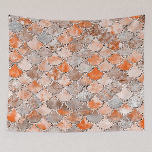 Item preview, Peach and rose gold Mermaid Scales designed and sold by UtArt.