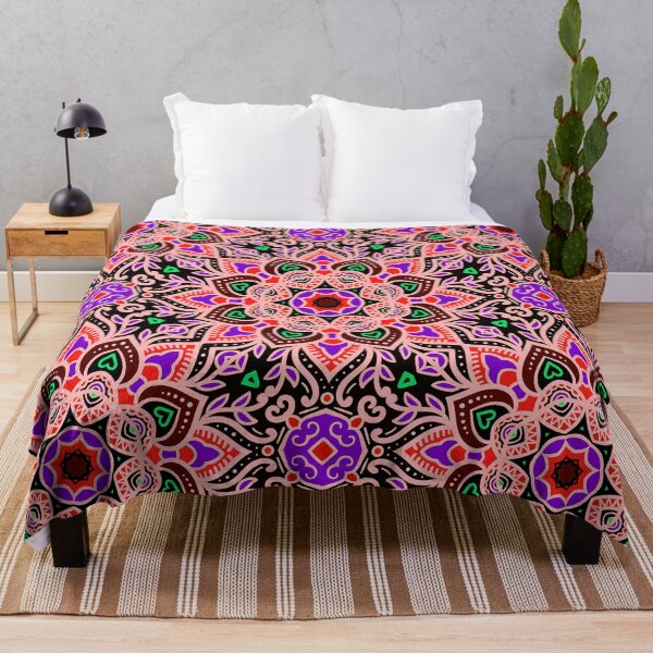 Item preview, Mexican Tile Pattern In Pink, Purple And Black designed and sold by DEC02.